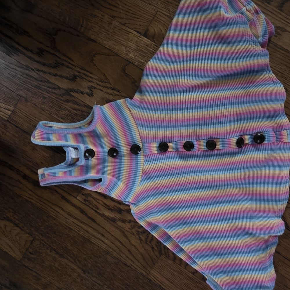 Colorful Striped Kids Casual Dress